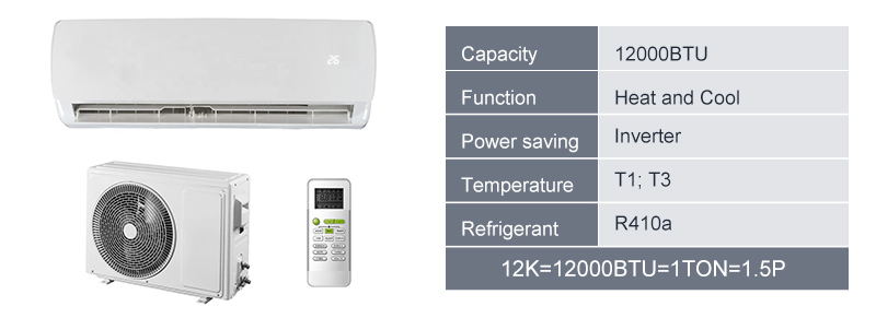 12000 Btu T1 T3 Heat da Cool R410a cikakkun bayanai1