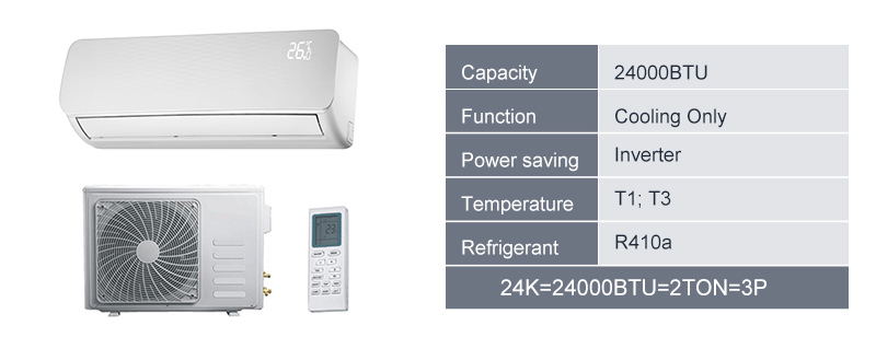 24000 Btu T1 T3 Ainult jahutus R410a-detailid1