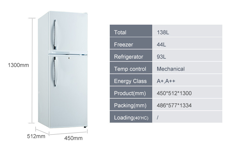 138L Home Appliance Double Door-details1